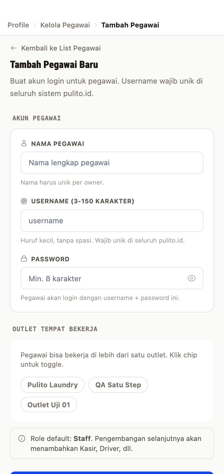 Form Tambah Pegawai